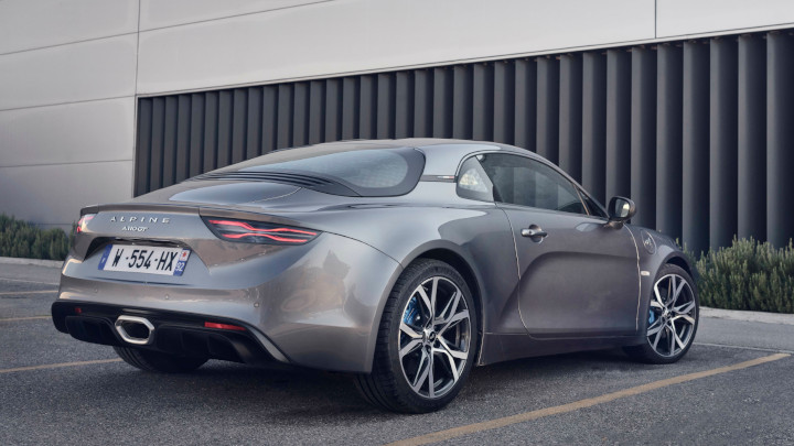 Alpine A110 GT Rear Angle in Grey