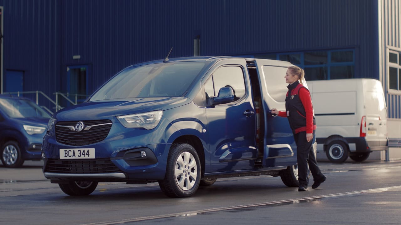 Blue Vauxhall Combo Cargo Exterior Front Static