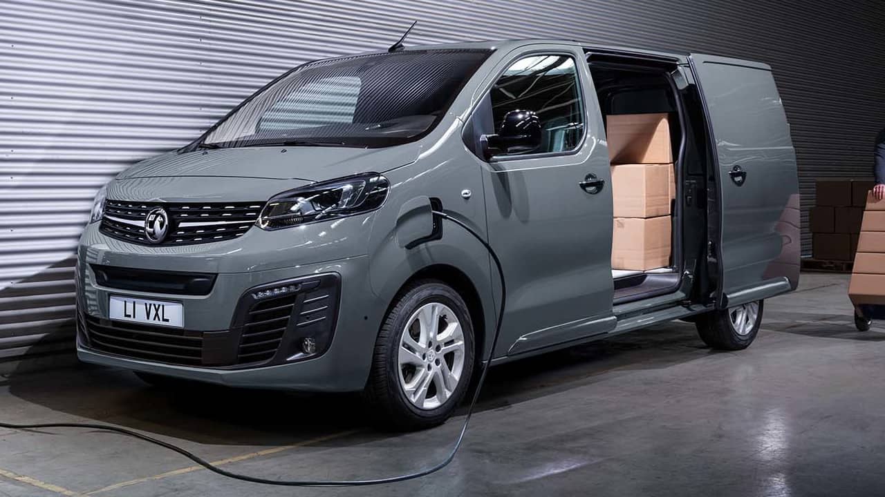 Grey Vauxhall Vivaro-e Charging
