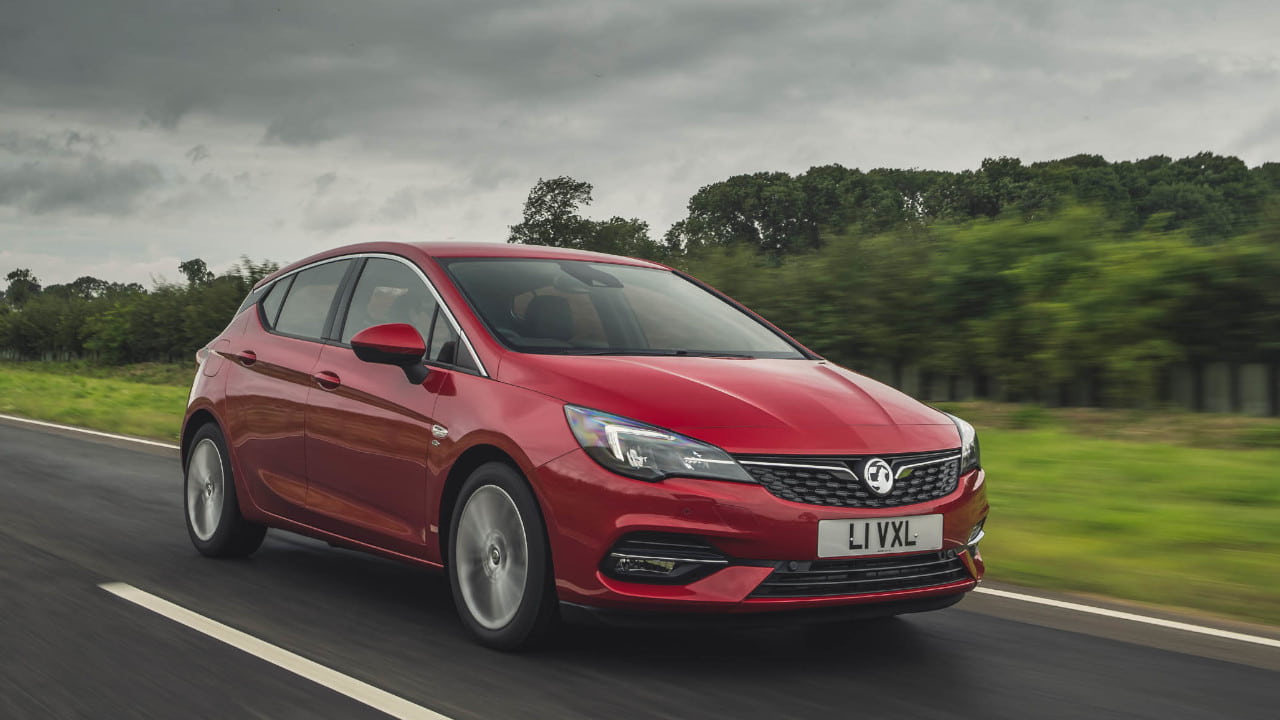 Red Vauxhall Astra Exterior Front Driving