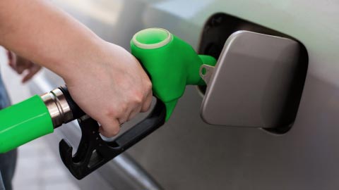 Man filling car