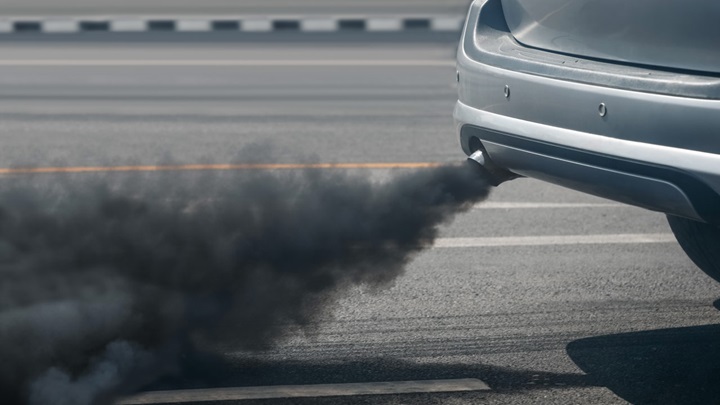 Black smoke coming out of car exhaust