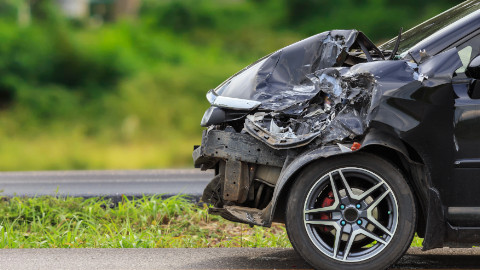 Car Damaged in Crash