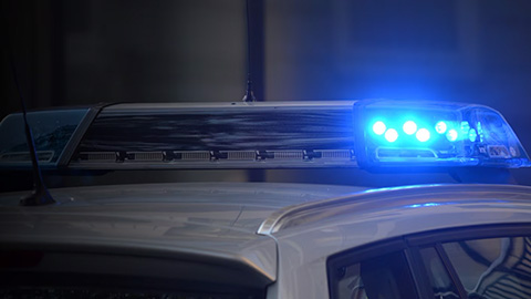 Blue Lights On Car