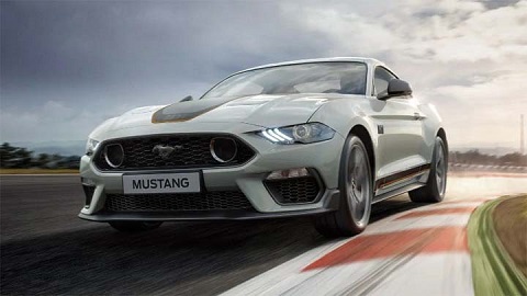 ford mustang mach 1 on track