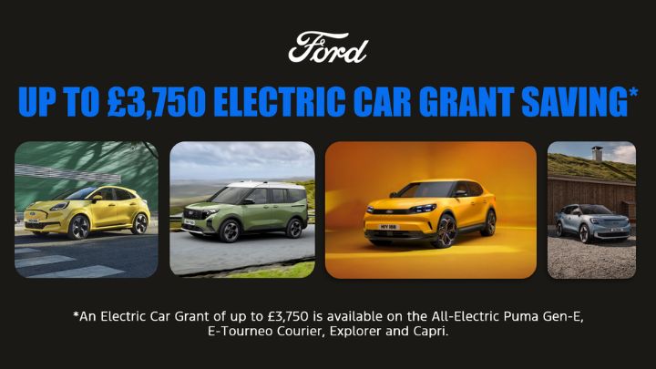 Ford Electric Car Grant £3,750 Savings Artwork