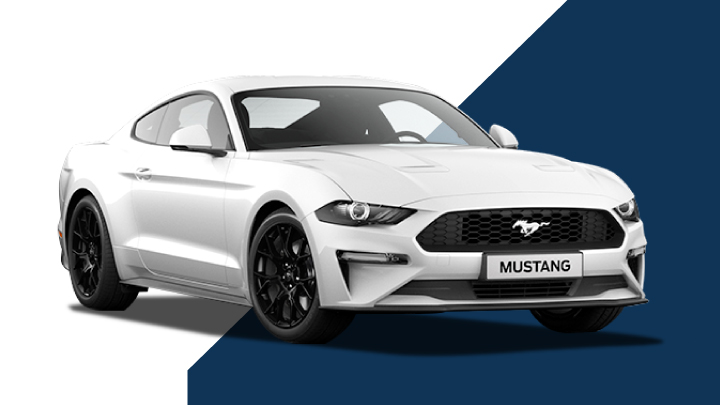 white ford mustang