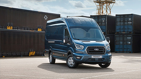 Blue Ford Transit
