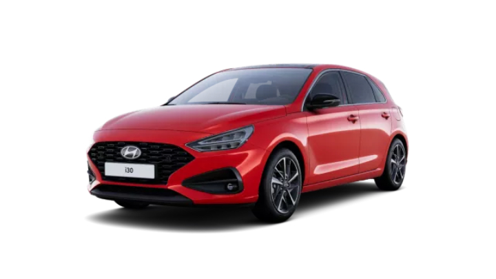 Red Hyundai i30 Premium trim 