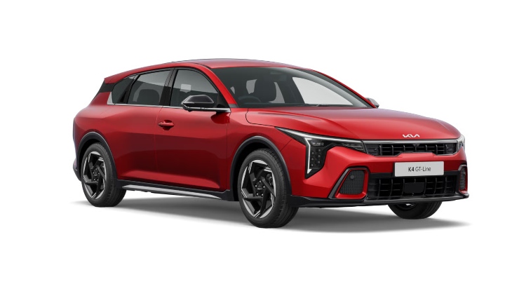 Red Kia K4 GT-Line Exterior Studio