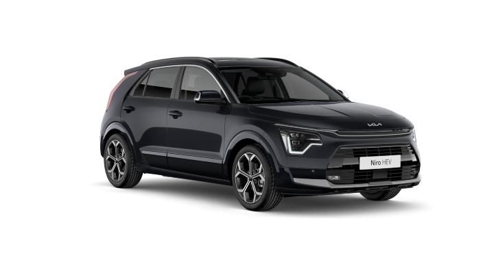 Black Kia Niro Aspire Exterior Front Studio