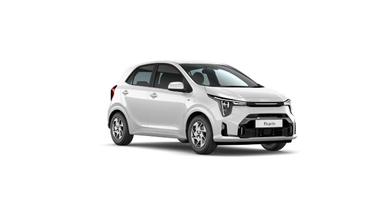 White Kia Air Exterior Front Static in Studio