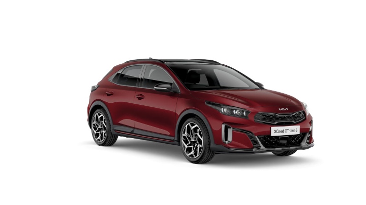 Blue Kia XCeed GT-Line S Exterior Front Studio
