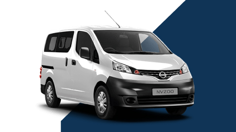 white nissan combi