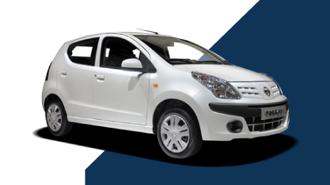 white nissan pixo