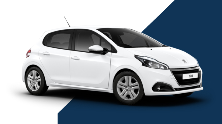 white peugeot 208