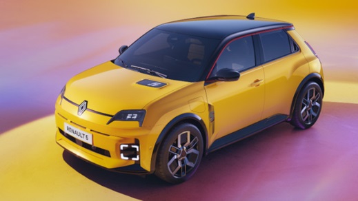 Renault 5 Electric Front Angle Yellow