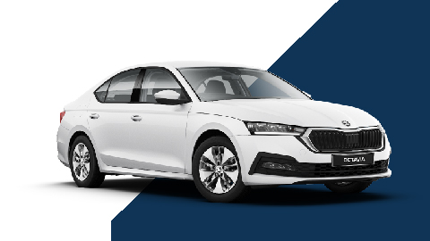White Skoda Octavia