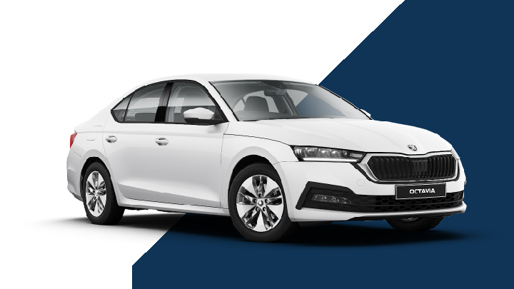 White Skoda Octavia
