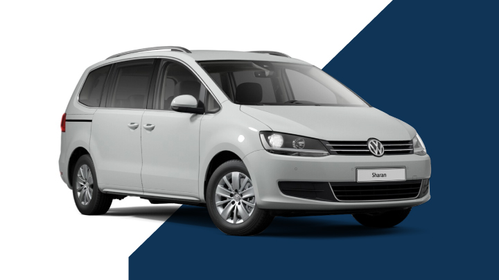 White Volkswagen Sharan