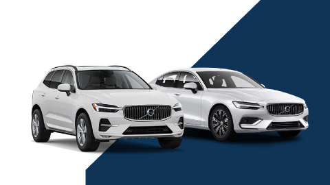 White Volvo XC60 and White Volvo S60