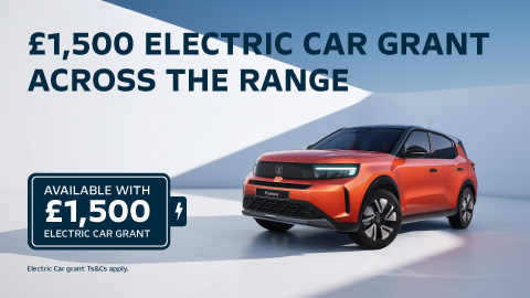 Hot Red Vauxhall Frontera With Electric Car Grant Copy
